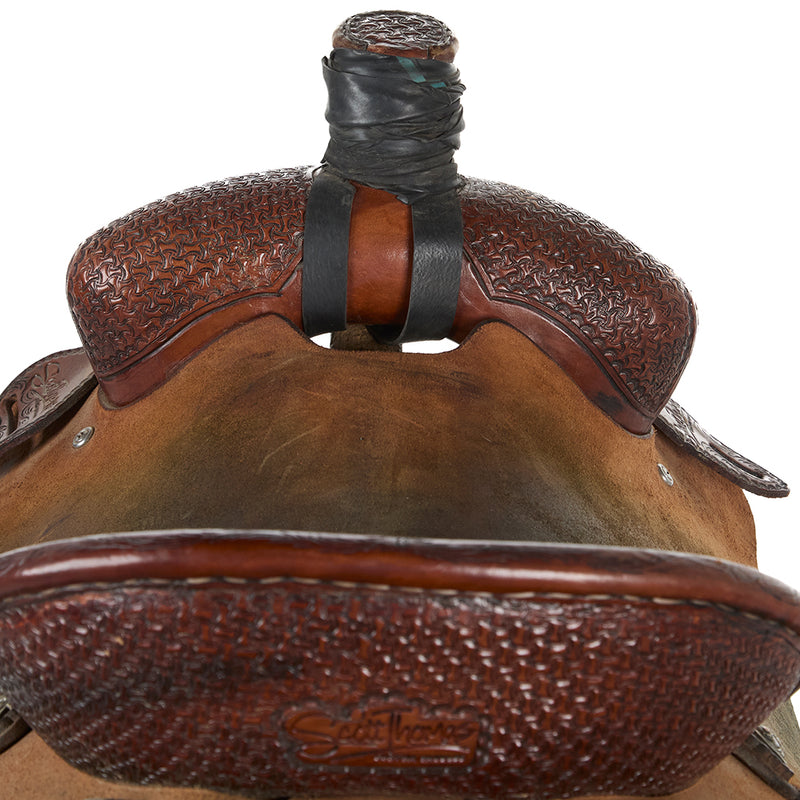 Scott Thomas Used 15.5in 1/8 Breed Spider Stamp Team Roper