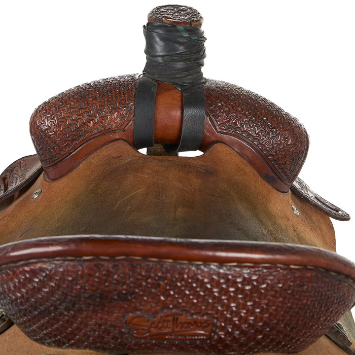 Scott Thomas Used 15.5in 1/8 Breed Spider Stamp Team Roper