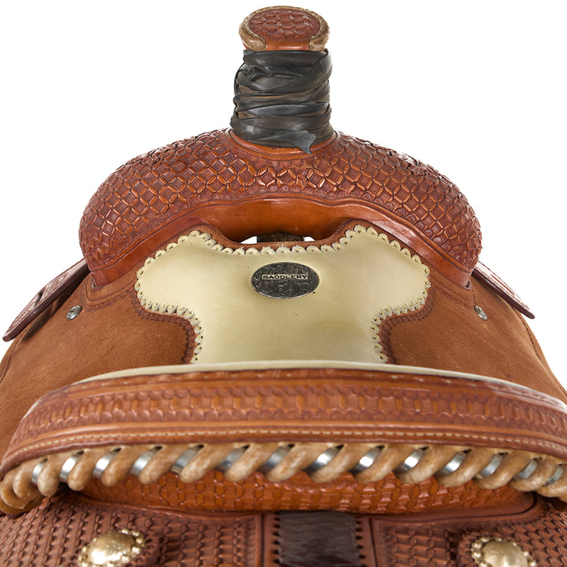 Martin Saddlery Used 15.5in 1/4 Breed Waffle/Floral Combo Team Roper