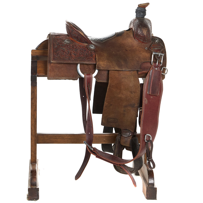Trent Ward Used 14.5in 1/4 Breed Floral Arizona Team Roper