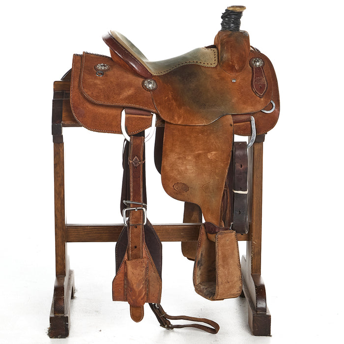 Nrs Pro Series Used 13.5in Roughout Padded Seat Team Roper