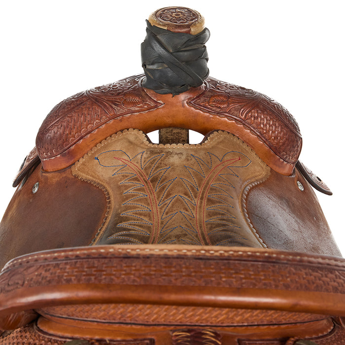 Nrs Pro Series Used 14.5in 7/8 Breed Combo Tooled Team Roper