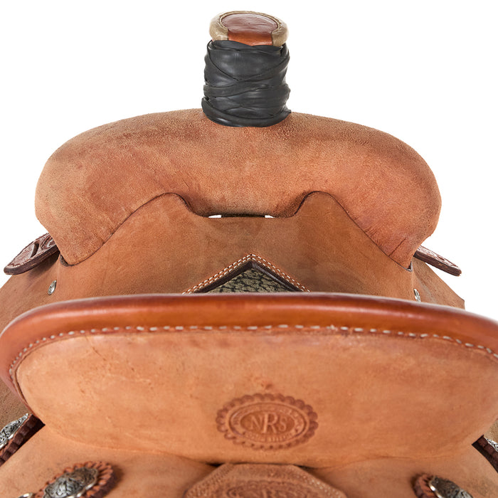 Nrs Competitor Series Used 16in Heavy Oil Inlaid Seat Team Roper