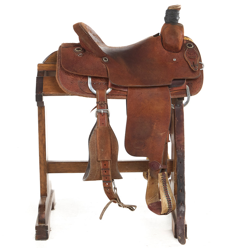 Nrs Competitor Series Used 15.5in Chestnut Roughout Team Roper