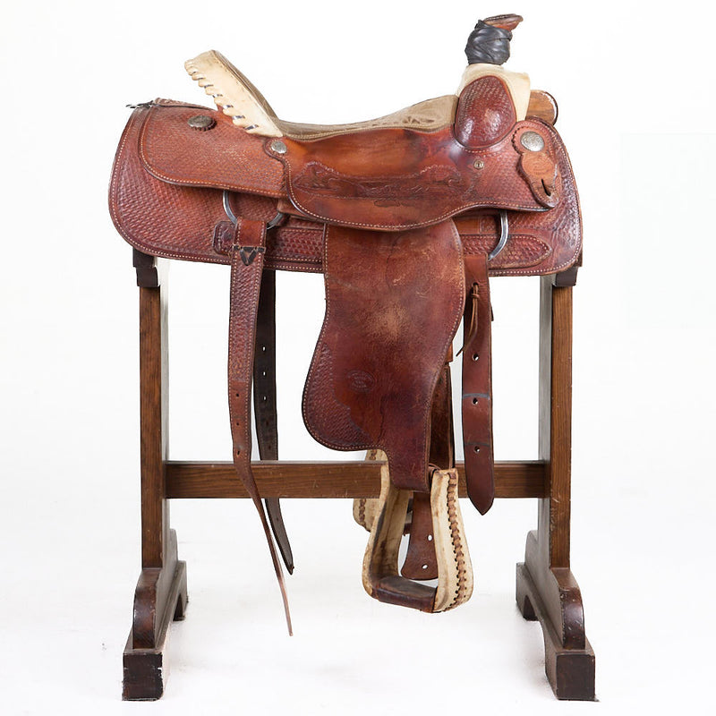 Billy Cook Used 15.5in Team Roping Saddle