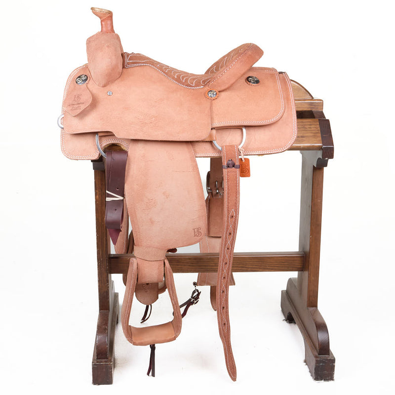 Brooks Saddlery Used 15in Roughout Quilted Seat Team Roper