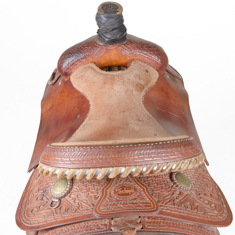 Teskey's Used 14.5in Spider and Oak/Acorn Team Roper