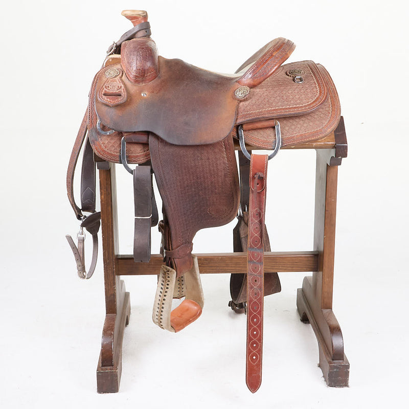 Nrs Pro Series Used 14in 3/4 Breed Inlaid Seat Team Roper