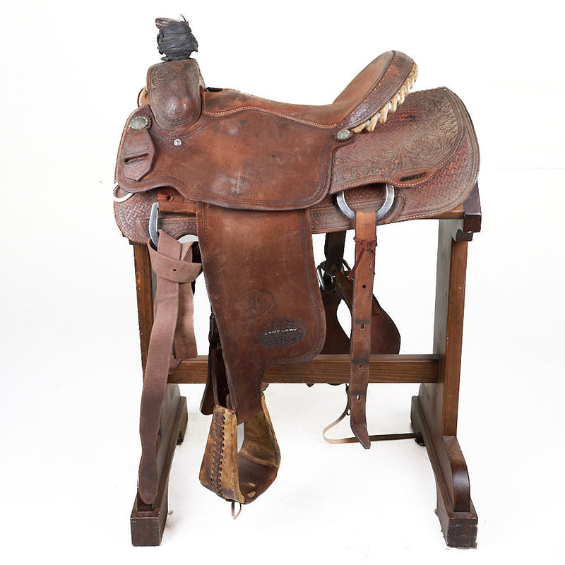 Martin Saddlery Used 15.5in 1/2 Breed Combo Tooled Team Roper