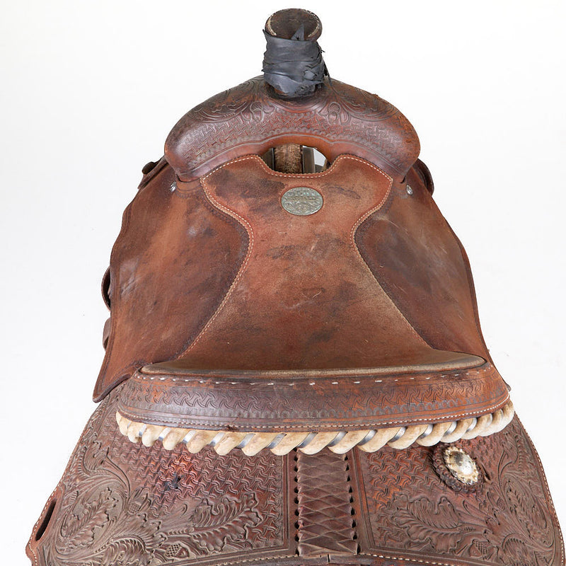 Martin Saddlery Used 15.5in 1/2 Breed Combo Tooled Team Roper