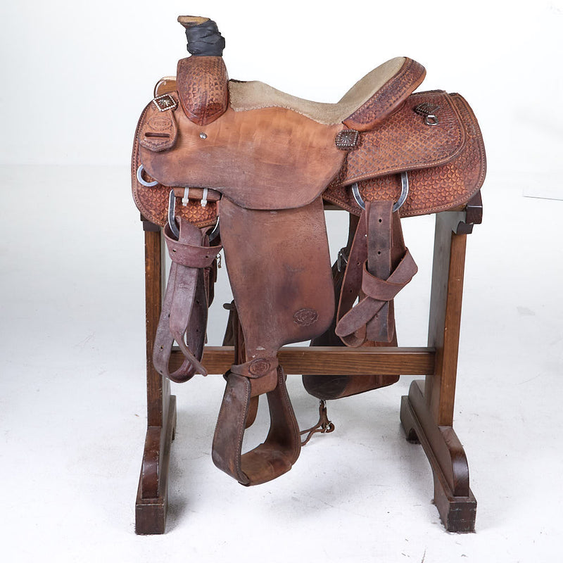Nrs Pro Series Used 14.5in 1/2 Breed Waffle Stamp Team Roper