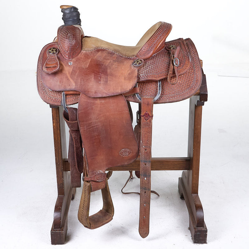 Nrs Pro Series Used 14in 1/2 Breed Basket Stamp Team Roper