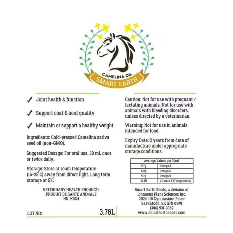 Smart Earth Camelina Omega 3 Oil Gallon