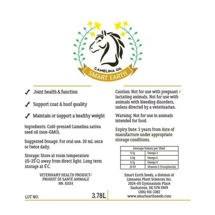 Smart Earth Camelina Omega 3 Oil Gallon