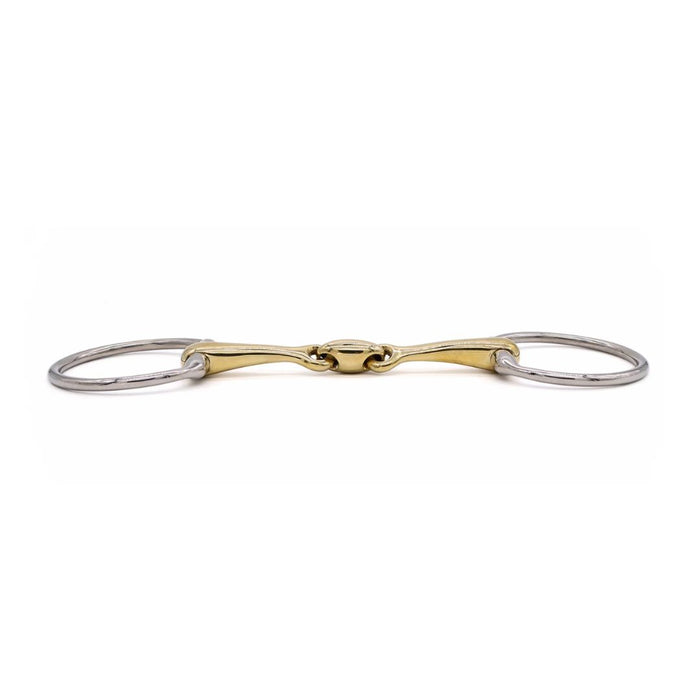 Ajr Sport Double Jointed Golden Ease Eggbutt Bit 5.25