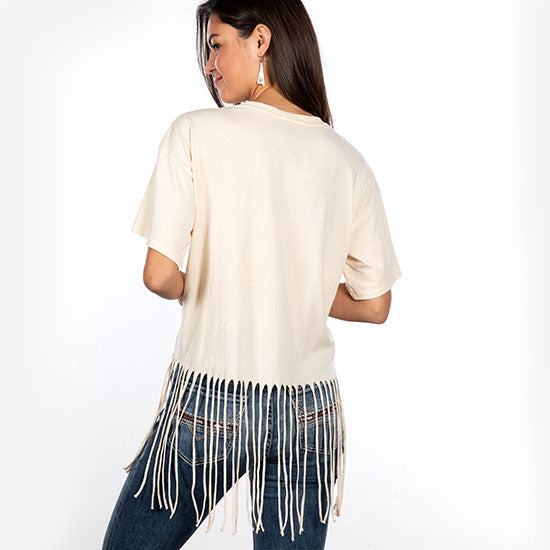 Rock & Roll Denim Women's Wild West Oversized Fringe Tee