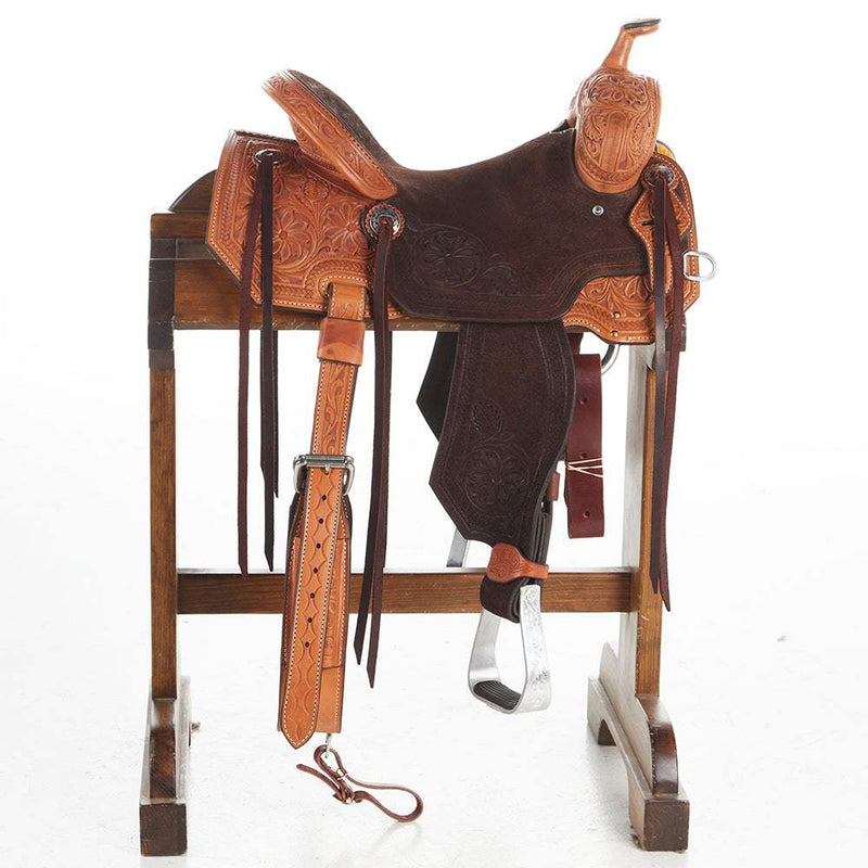 Used 15in Two Tone Barrel Saddle