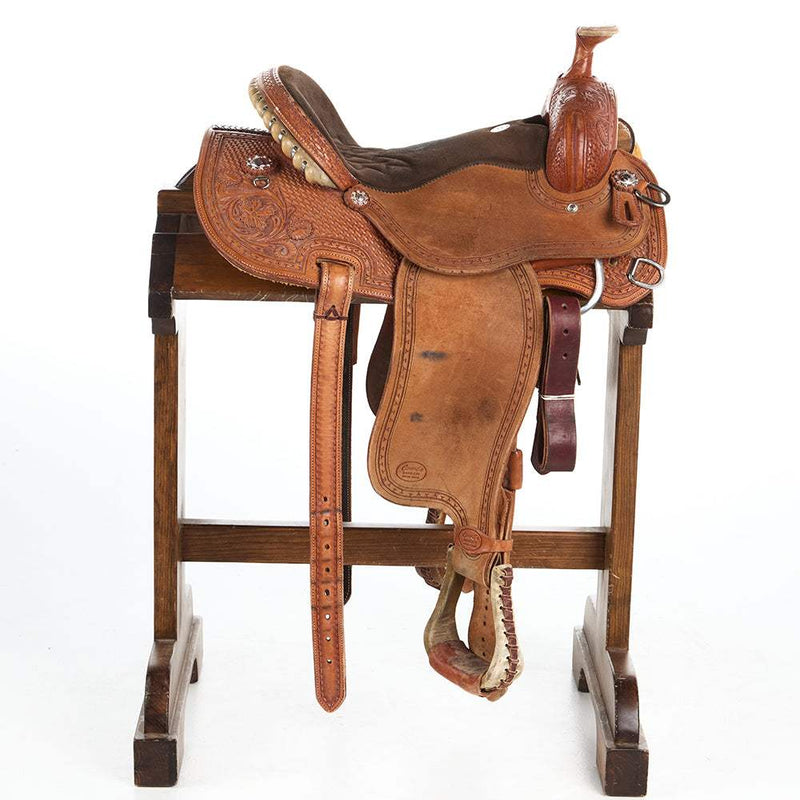 NRS Used 14.5in Courts Sharon Camarillo Barrel Saddle