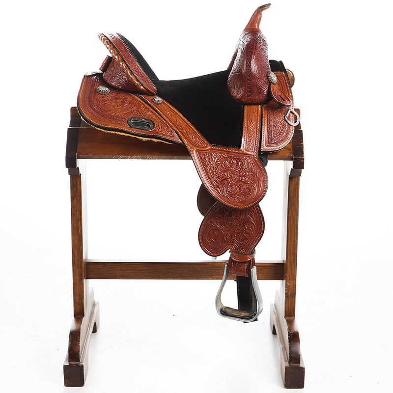 Circle Y Saddlery Used 14.5in Tammy Fischer Barrel Saddle