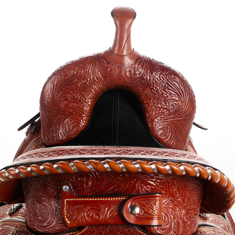 Circle Y Saddlery Used 14.5in Tammy Fischer Barrel Saddle