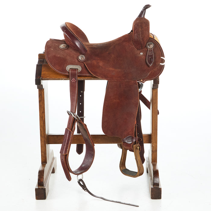 Burns Saddlery 15in Used Barrel Saddle