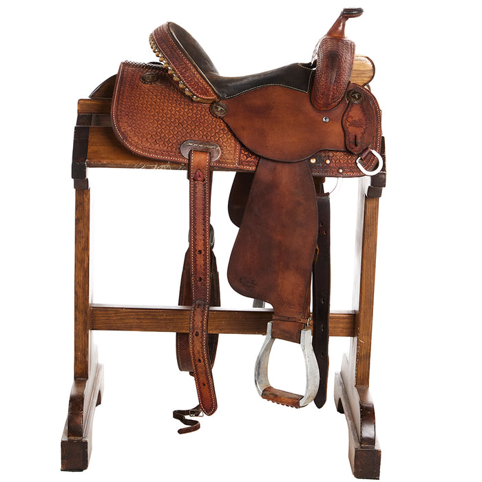 Coats Used 13.5in Waffle and Barbed Wire Barrel Saddle