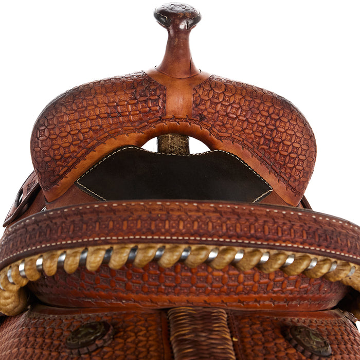 Coats Used 13.5in Waffle and Barbed Wire Barrel Saddle