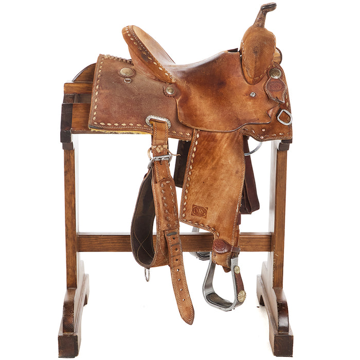 Nrs Competitor Series Used 13.5in Roughout with Buckstitch Barrel Saddle