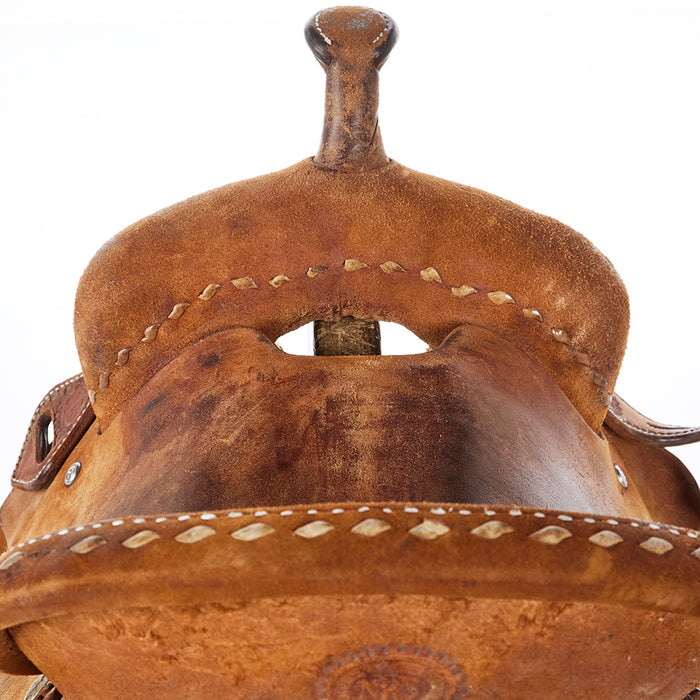 Nrs Competitor Series Used 13.5in Roughout with Buckstitch Barrel Saddle
