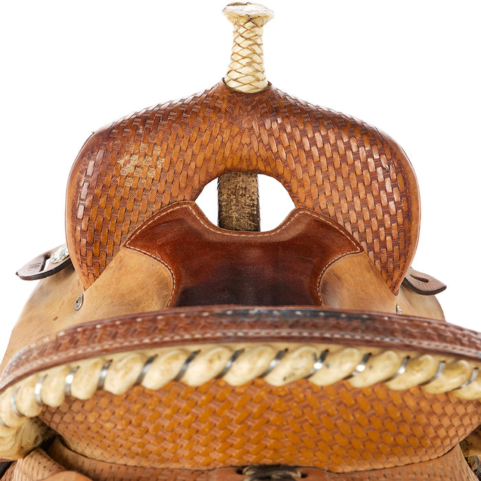 NRS Used 15in Basket Stamp Barrel Saddle