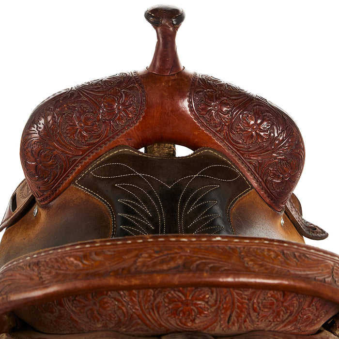 Coats Used 14in 7/8 Floral Flex Tree Barrel Saddle