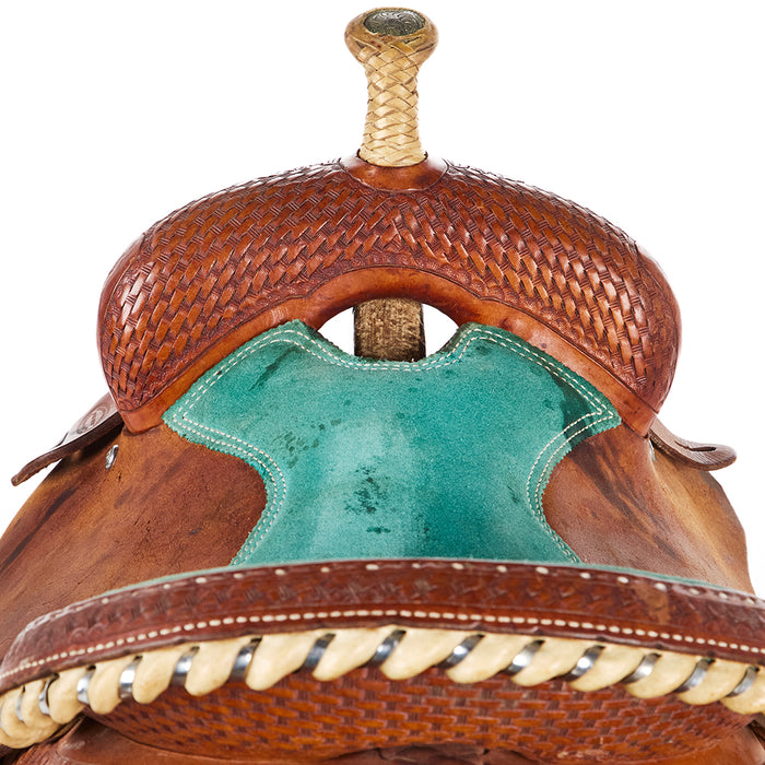 Horseman's Used 15in Blue Seat Barrel Saddle