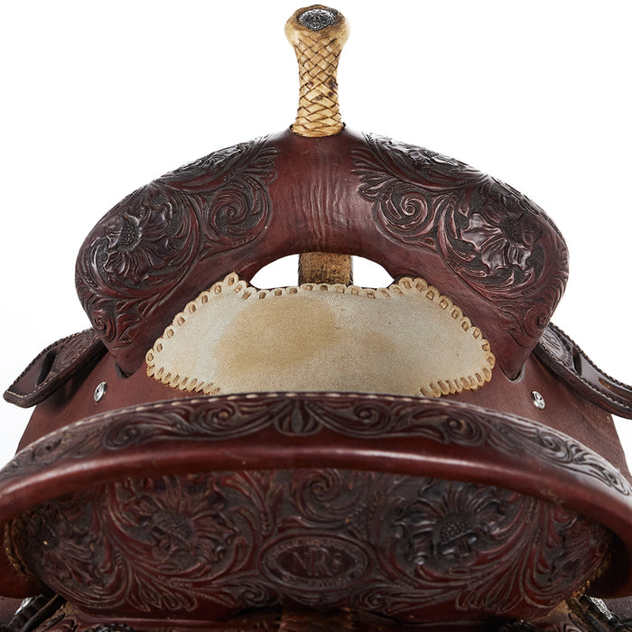 Nrs Competitor Series Used 13.5in Chocolate Jay Flower Barrel Saddle