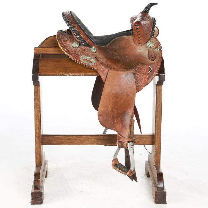 Pro Qualifier Used 14in Floral Barrel Saddle