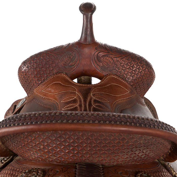 Martin Saddlery Used 14.5in Stingray Combo Tooled Barrel Saddle