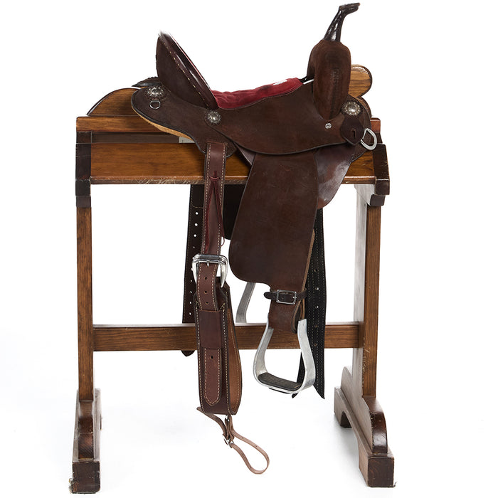Double J Saddlery Used 13in Roughout Small Skirt Barrel Saddle