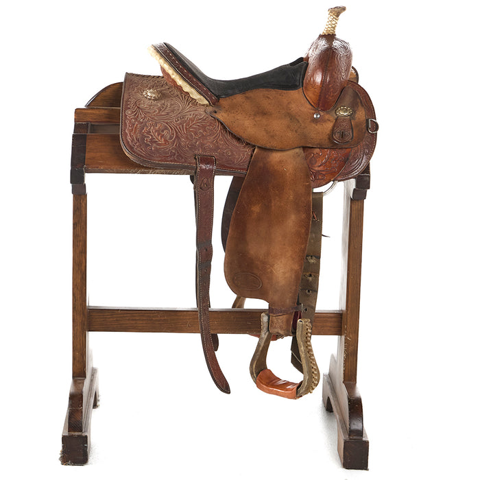 NRS Used 13.5in Marlene Eddleman Circle Y Barrel Saddle