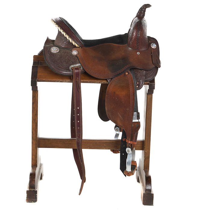 Circle Y Saddlery Used 16.5in Just B Natural Barrel Saddle