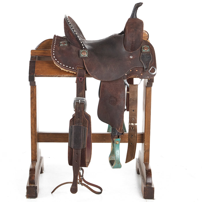 Jeff Smith Used 13.5in Chocolate Barrel Saddle