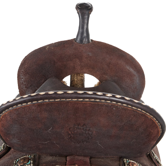 Jeff Smith Used 13.5in Chocolate Barrel Saddle