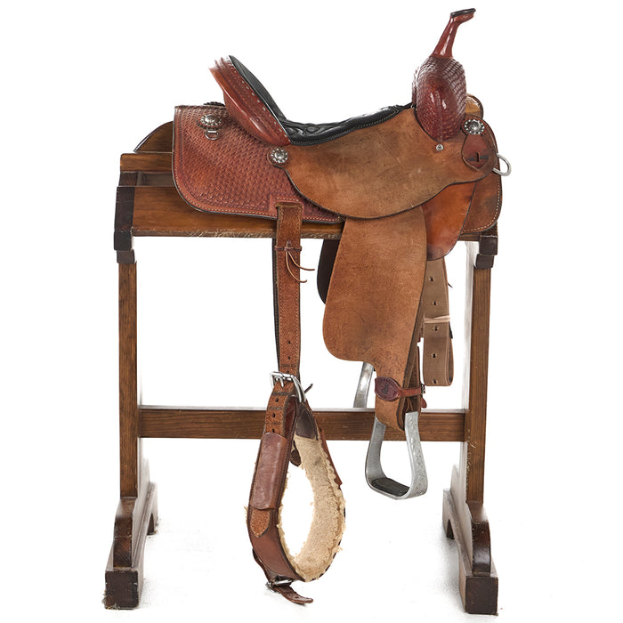 Double J Saddlery Used 14in Saddlery Barrel Racer