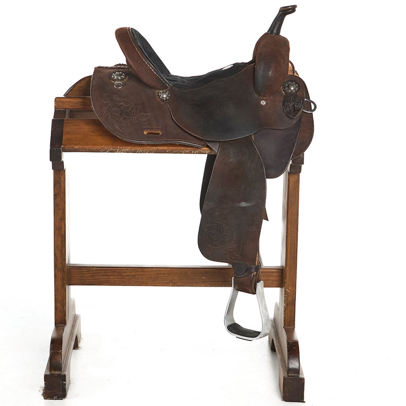 Double J Saddlery Used 14in Barrel Saddle Roughout with 7.5in Gullet