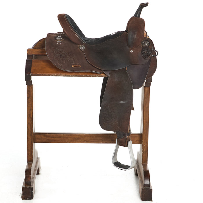 Double J Saddlery Used 14in Barrel Saddle Roughout with 7.5in Gullet