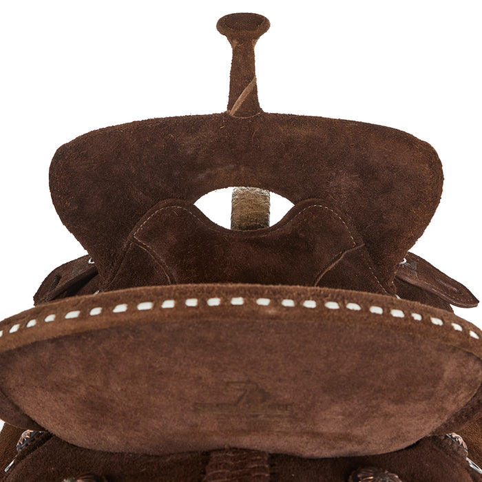 Seven Saddles Used 14.5in Roughout with Tooled Corners Barrel Saddle