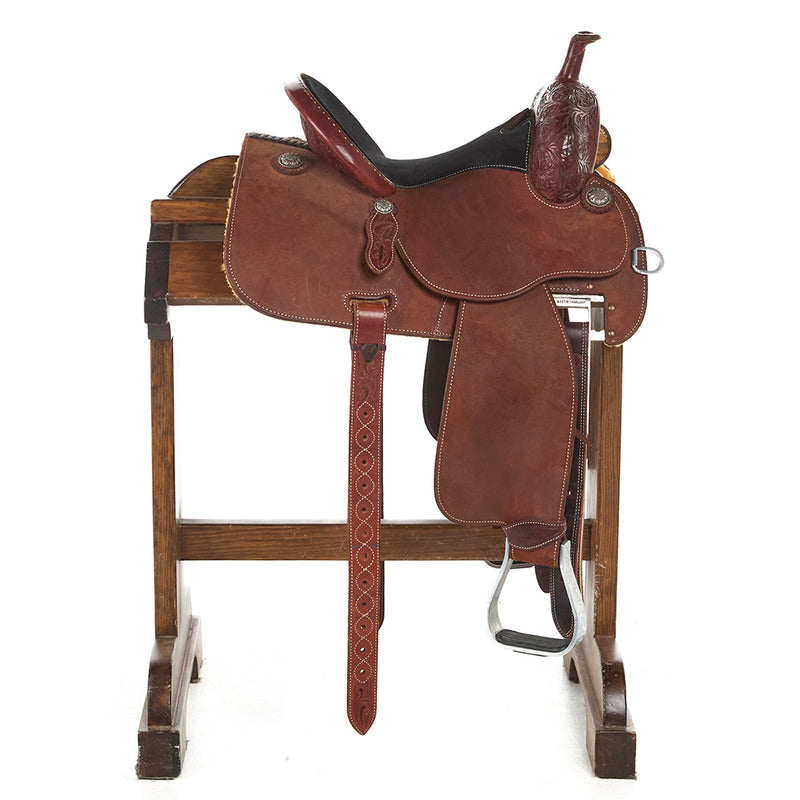 Martin Saddlery Used 14in Crown C 1/8 Breed Floral Barrel Tooled Saddle