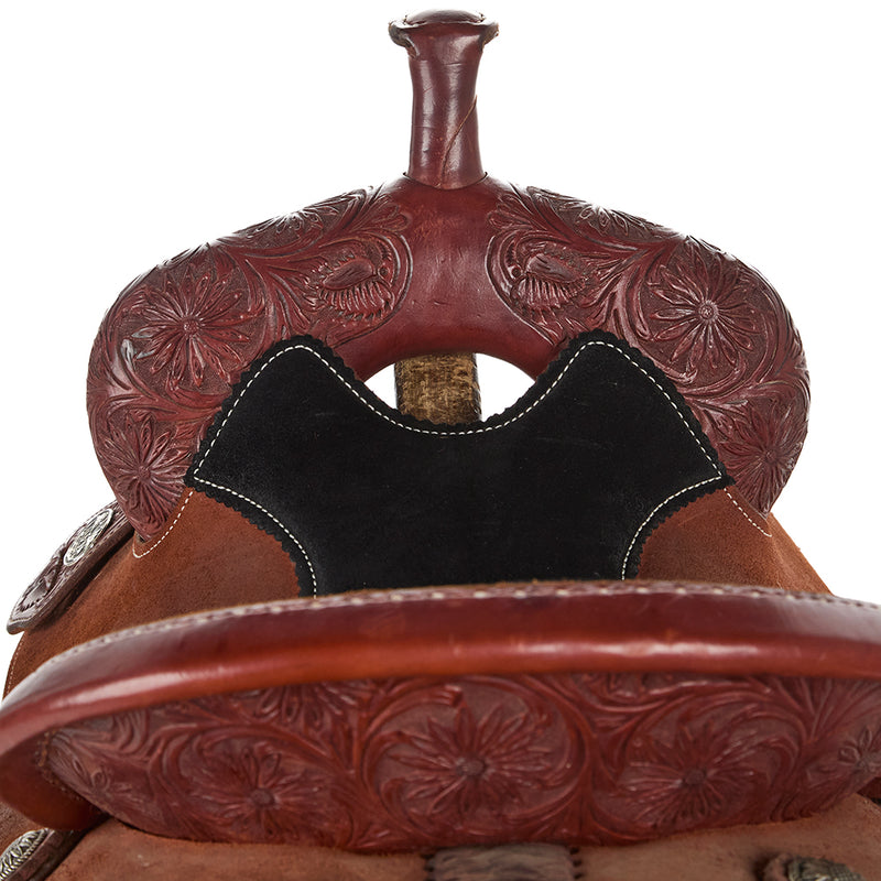 Martin Saddlery Used 14in Crown C 1/8 Breed Floral Barrel Tooled Saddle