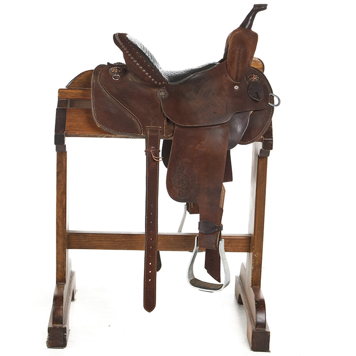 Double J Saddlery Used 13in Lynn McKenzie Roughout Barrel Saddle
