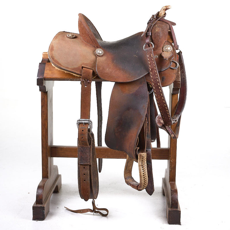 Sharin Hall Used 14.5in Full Roughout Barrel Saddle