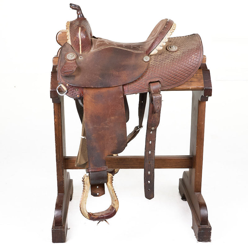 Shiloh Used 13.5in Basket Stamp Barrel Saddle