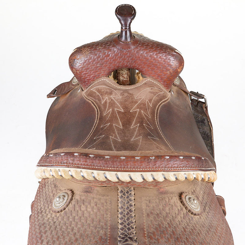 Shiloh Used 13.5in Basket Stamp Barrel Saddle